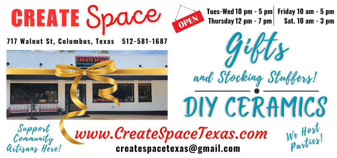 PictureAt Create Space we provide shared space for the local community where people can work, learn, relax and shop. Drop by our DIY Arts & Craft studio anytime to create something using one of our DIY Kits or sign-up for a  scheduled class or activity. Browse through our gifts and accessories celebrating all things created!   You'll find handmade gifts, fair trade & inspirational. We have Vendor space in our Gift Market, Room Rentals, Co-Working, workshops and group activities like paint n sip or girls night out.